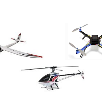 Different types of  RC aircraft