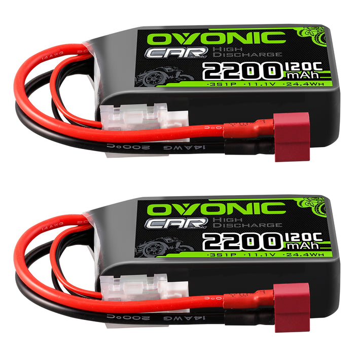 Ovonic 120C 3S 2200mAh 11.1V Shorty LiPo Battery for RC Plane CAR Boat - Deans Plug