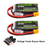 2X OVONIC 11.1V 120C 2200mah 3S Shorty Lipo Battery XT60 Plug With 1-8S Lipo Voltage Tester