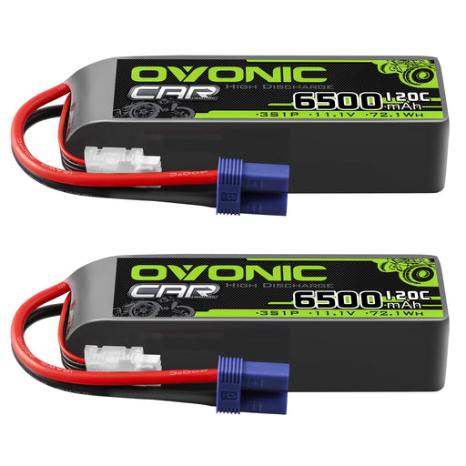 Ovonic 120C 3S 6500mAh 11.1V Hardcase LiPo Battery For Arrma  -  EC5 Plug