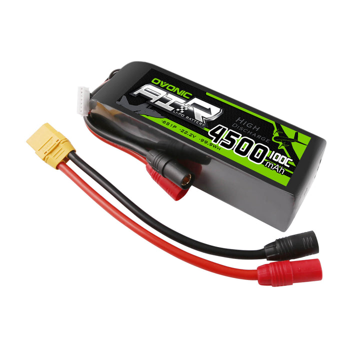 Ovonic 100C 22.2V 6S 4500mAh  LiPo Battery for X Class - AS150 & XT90 Plug