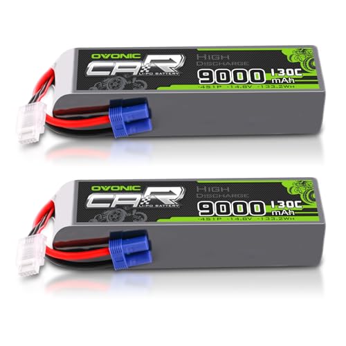 [2pcs] Ovonic 14.8V 130C 9000mAh 4S1P LiPo Battery EC5 For Arrma RC Vehicles Cars RC Truck Tanks