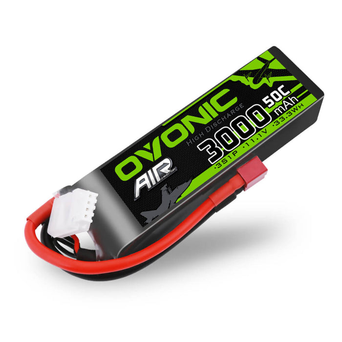 Ovonic 11.1V 3000mAh 3S 50C LiPo Battery Pack with Deans Plug for Drone Airplane Heli Car - Ovonicshop