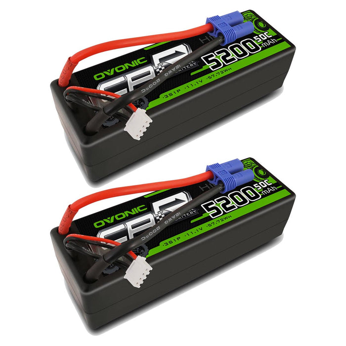 (Pre-Order)OVONIC 11.1V 5200mAh 3S 50C Hardcase LiPo Battery with EC5 Plug for Arrma 3S&6s