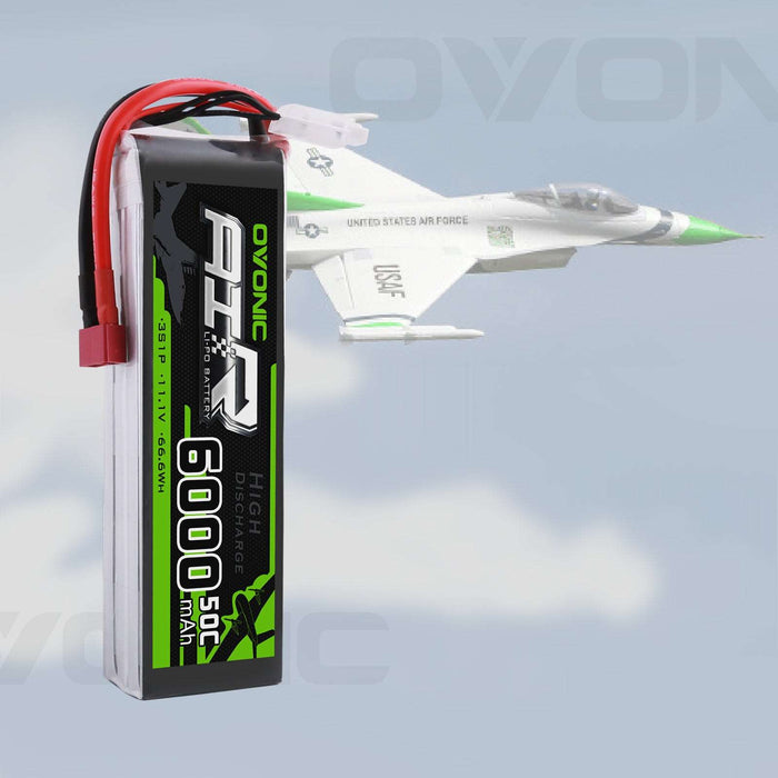 OVONIC 11.1V 50C 3S 6000mAh LiPo Battery Pack with Deans/T Plug for RC Car - Ovonicshop