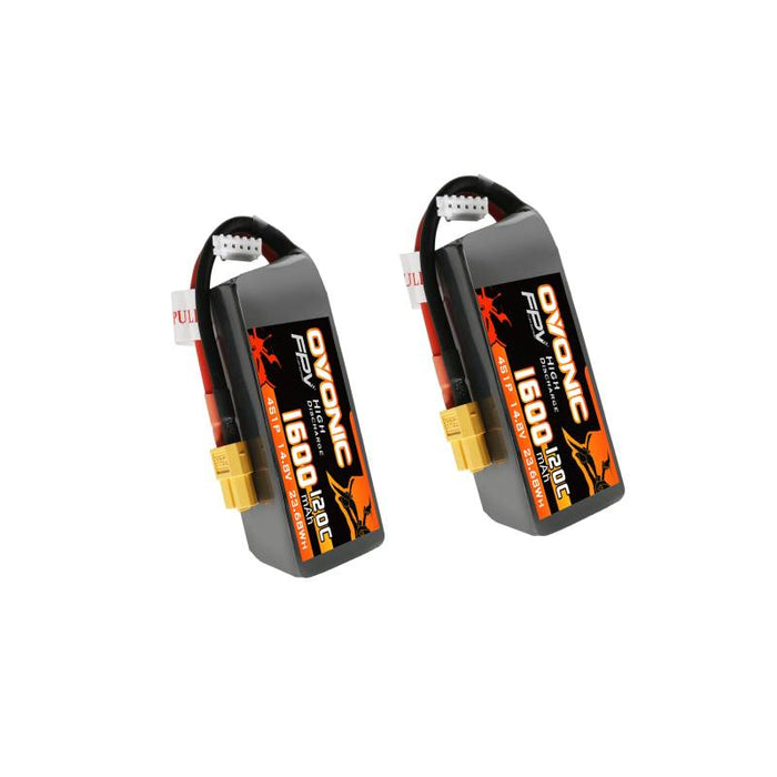 Ovonic 120C 14.8V 1600mAh 4S LiPo Battery Pack  for FPV Racing - XT60 Plug - Ovonicshop