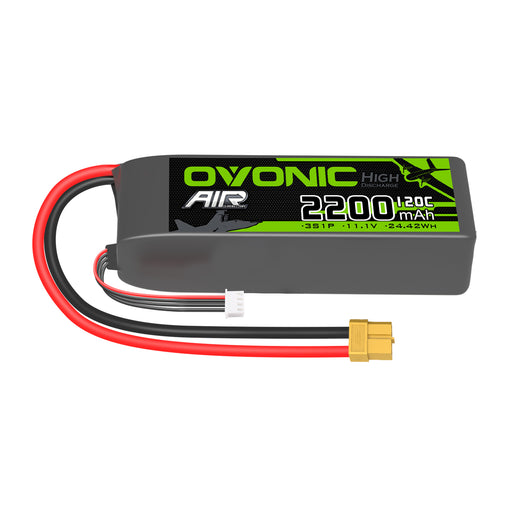 Ovonic 120C 3S 2200mAh 11.1V LiPo Battery for RC Plane CAR Boat - XT60 Plug