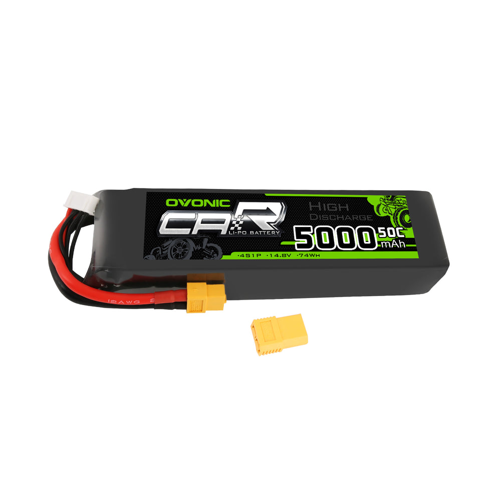 OVONIC 14.8V 5000mAh 4S 50C Lipo Battery with XT60 & Trx Plug for X-Maxx - Ovonicshop