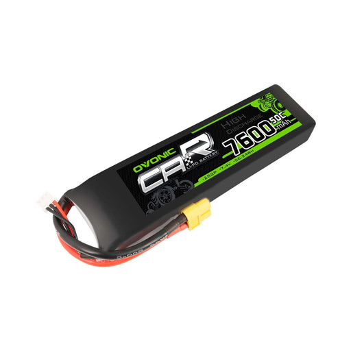 OVONIC 7.4V 7600mAh 2S2P 50C LiPo Battery with XT60 & Trx Plug for RC Car Trucks - Ovonicshop