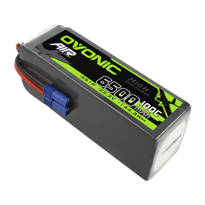 Ovonic 100C 22.2V 6500mah 6S1p Lipo Battery with EC5 Plug for EDF Multirotors ARRMA 1/8 car - Ovonicshop