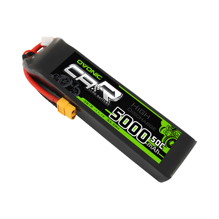 OVONIC 50C 11.1V 3S 5000mAh LiPo Battery with XT60 & Trx Plug for Slash/E-Revo/UDR/X-Maxx - Ovonicshop