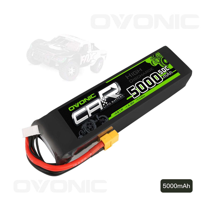 OVONIC 14.8V 5000mAh 4S 50C Lipo Battery with XT60 & Trx Plug for X-Maxx - Ovonicshop