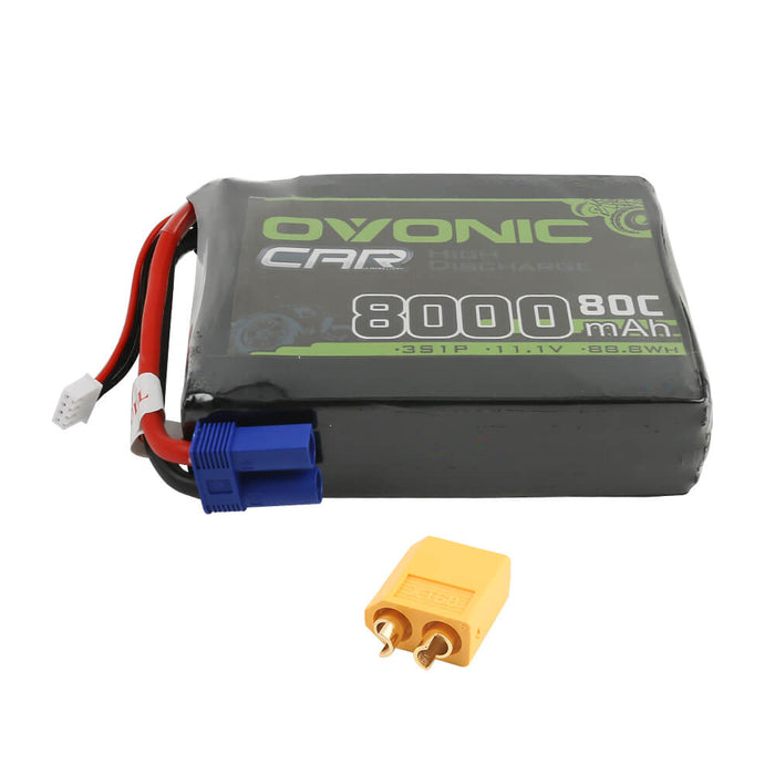 Ovonic 80C 8000mAh 3S 11.1V LiPo Battery for Drone - EC5 & XT60 Plug - Ovonicshop