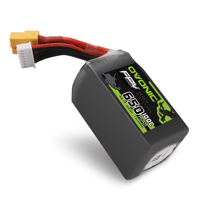 Ovonic 100C 22.2V 6S 650mAh XT30 LiPo Battery for Cinewhoops