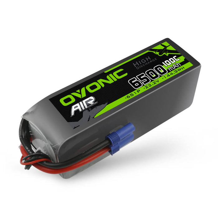 Ovonic 100C 22.2V 6500mah 6S1p Lipo Battery with EC5 Plug for EDF Multirotors ARRMA 1/8 car - Ovonicshop