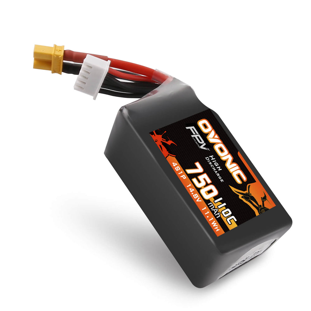 Ovonic 110C 14.8V 4S 750mAh LiPo Battery for FPV - XT30 Plug