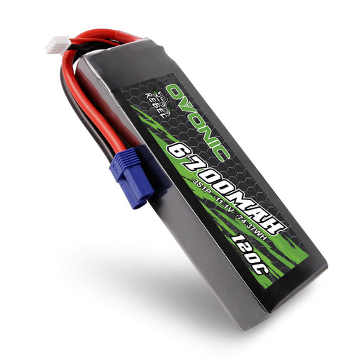 Ovonic 120C 11.1V 3S 6700mAh LiPo Battery for ARRMA Car - EC5 Plug