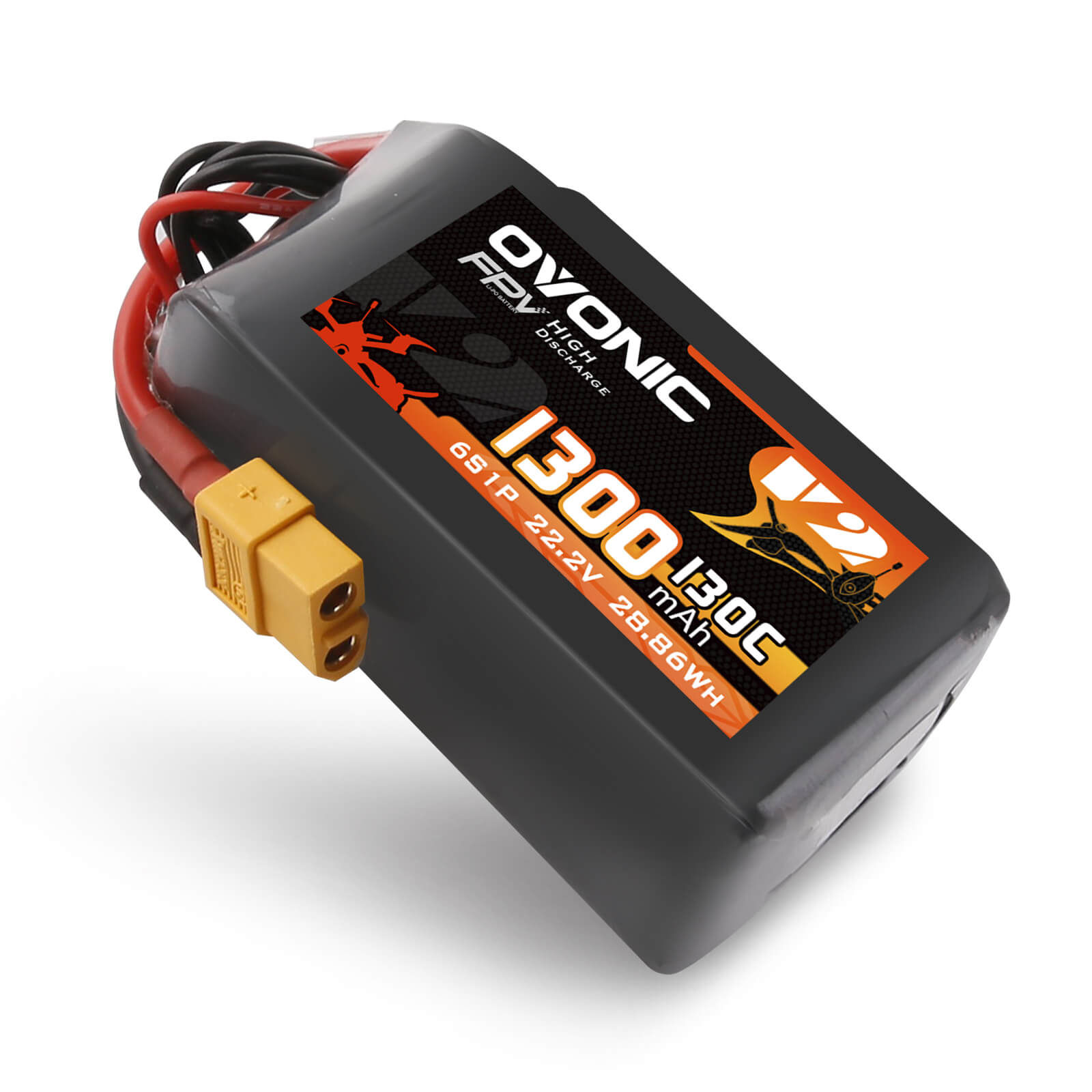 Ovonic 130C 22.2V 6S 1300mAh XT60 LiPo Battery for FPV Racing