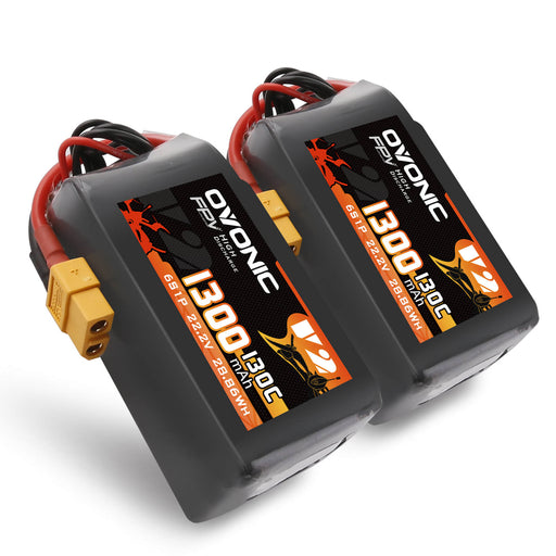 (Pre-sale)Ovonic 130C 22.2V 6S 1300mAh XT60 LiPo Battery for FPV Racing