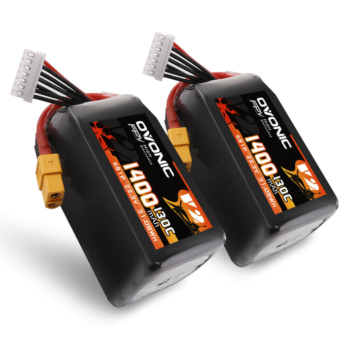 Ovonic 130C 22.2V 6S 1400mAh XT60 LiPo Battery for FPV Racing