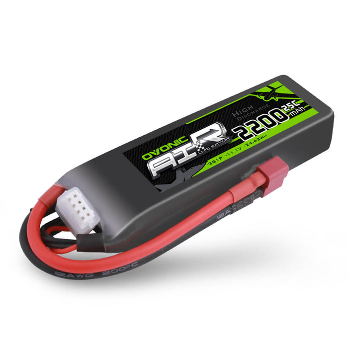 OVONIC 2200mAh 11.1V 3S 25C Battery with XT60 / Deans Connector for RC Boat Airplane Heli - Ovonicshop