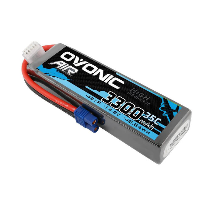 Ovonic 35C 3300mAh 4S1P 14.8V with EC3 plug LiPo battery for RC Aircraft - Ovonicshop