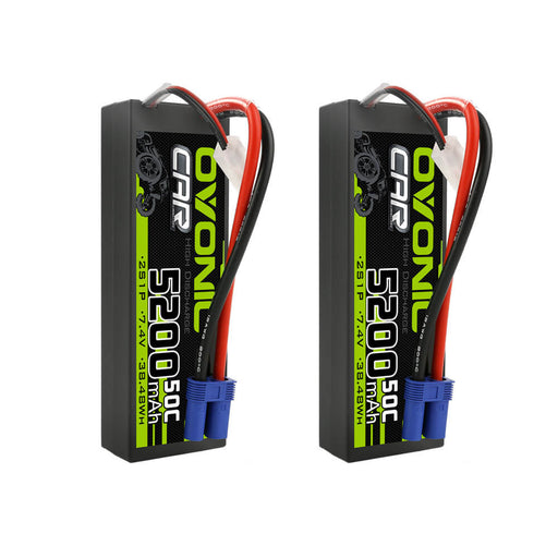 Ovonic 2S 5200mAh 50C 7.4V Hardcase LiPo Battery for 1/10 ARRMA Car- EC5 Plug - Ovonicshop