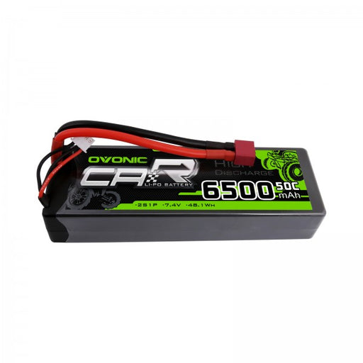 OVONIC 7.4V 6500mAh 2S 50C Hardcase LiPo Battery Pack 24# with Deans Style T Plug Connectors - Ovonicshop