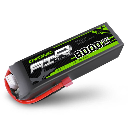 OVONIC 50C 3S 11.1V 8000mAh LiPo Batteries with Deans Plug for 1/10 Size RC Car - Ovonicshop