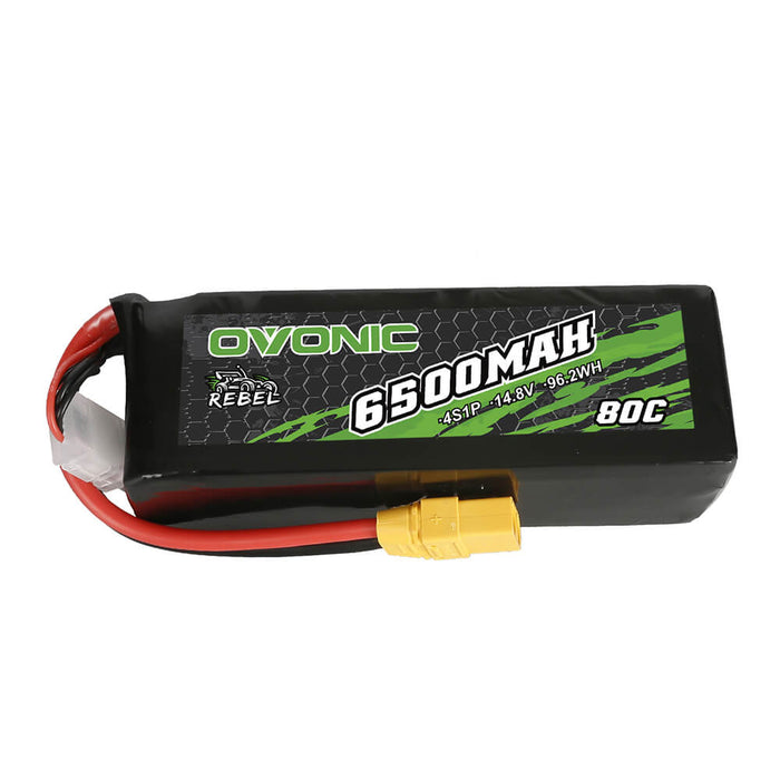 Ovonic Rebel 80C 6500mAh 4S 14.8V Lipo Battery for RC Car Truck ARRMA 4S 8S - XT90 Plug - Ovonicshop