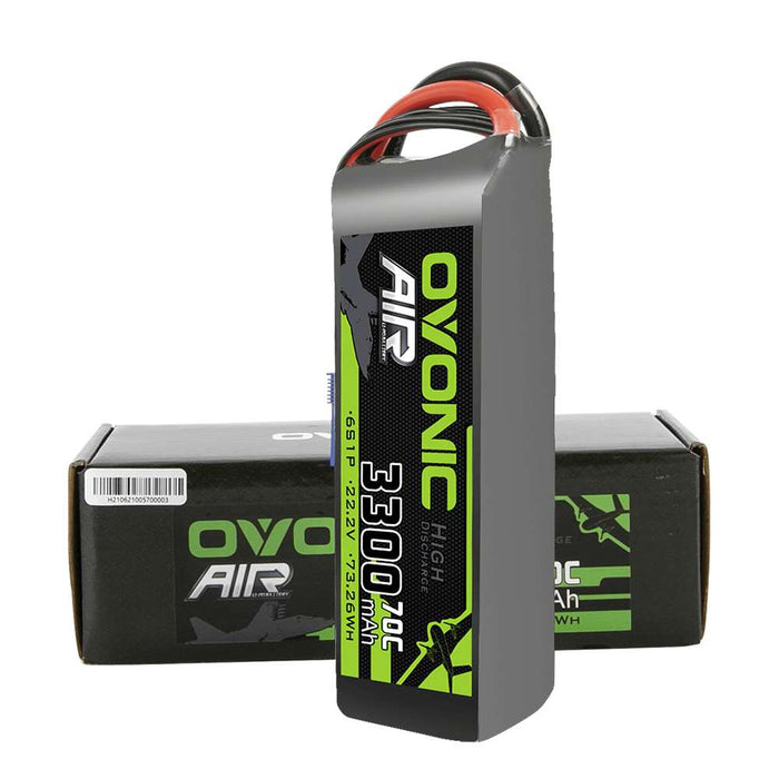 Ovonic 70C 6S 3300mAh 22.2V LiPo Battery for RC Aircraft Helicopter - EC5 Plug