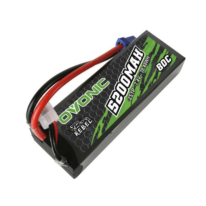 Ovonic Rebel 80C 2S 5200mAh 7.4V LiPo Battery for RC CAR ARRMA GRANITE - EC5 Plug