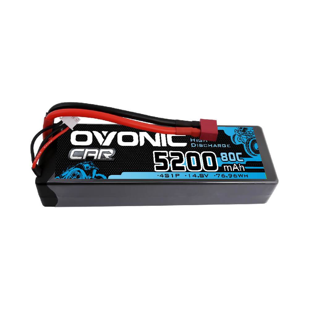 Ovonic 80C 5200mAh 4S1P 14.8V with Deans Plug LiPo Battery for RC CAR - Ovonicshop