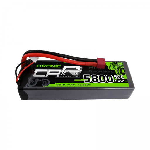 OVONIC 7.4V 5800mAh 2S1P 50C Hardcase Lipo Battery 24# with Deans Plug for RC Car Trucks - Ovonicshop